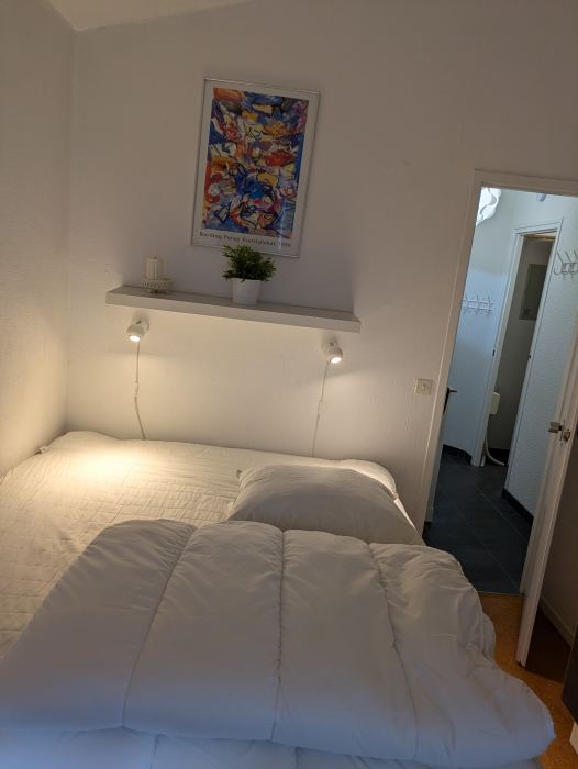 Soveværelse med dobbeltseng
